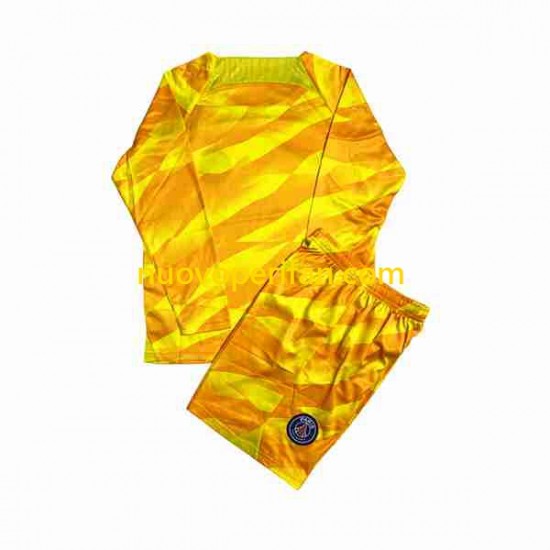 Maglie da Calcio Paris Saint-Germain Portiere Bambino Trasferta Tenuta 2023-2024 Maniche Lunghe