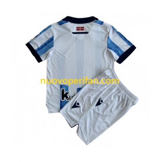 Maglie da Calcio Real Sociedad Bambino Prima Tenuta 2023-2024 Maniche Corte