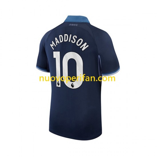 Maglie da Calcio Tottenham Hotspur James Maddison 10 Uomo Trasferta Tenuta 2023-2024 Maniche Corte