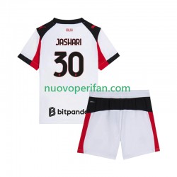 Maglie da Calcio AC Milan Ardon Jashari 30 Bambino Trasferta Tenuta 2025-2026 Maniche Corte