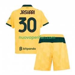Maglie da Calcio AC Milan Ardon Jashari 30 Bambino Alternativa Tenuta 2025-2026 Maniche Corte