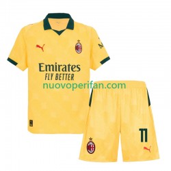 Maglie da Calcio AC Milan Christian Pulisic 11 Bambino Alternativa Tenuta 2025-2026 Maniche Corte