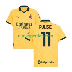 Maglie da Calcio AC Milan Christian Pulisic 11 Uomo Alternativa Tenuta 2025-2026 Maniche Corte