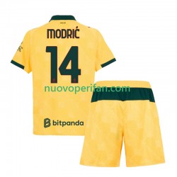Maglie da Calcio AC Milan Modrić Luca 14 Bambino Alternativa Tenuta 2025-2026 Maniche Corte