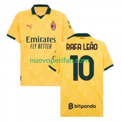 Maglie da Calcio AC Milan Rafael Leao 10 Uomo Alternativa Tenuta 2025-2026 Maniche Corte