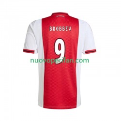 Maglie da Calcio AFC Ajax Brian Brobbey 9 Uomo Prima Tenuta 2025-2026 Maniche Corte