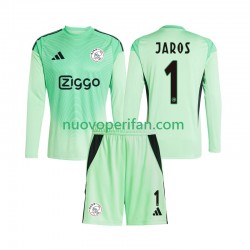 Maglie da Calcio AFC Ajax Vitezslav Jaros 1 Portiere Bambino Prima Tenuta 2025-2026 Maniche Lunghe