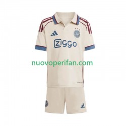 Maglie da Calcio AFC Ajax Bambino Alternativa Tenuta 2025-2026 Maniche Corte