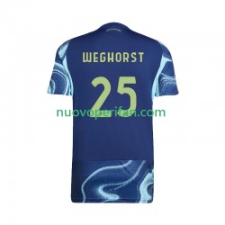 Maglie da Calcio AFC Ajax Wout Weghorst 25 Uomo Trasferta Tenuta 2025-2026 Maniche Corte