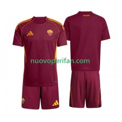 Maglie da Calcio AS Roma Bambino Prima Tenuta 2025-2026 Maniche Corte
