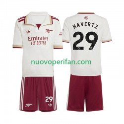 Maglie da Calcio Arsenal Kai Havertz 29 Bambino Alternativa Tenuta 2025-2026 Maniche Corte