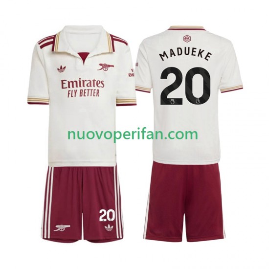 Maglie da Calcio Arsenal Noni Madueke 20 Bambino Alternativa Tenuta 2025-2026 Maniche Corte