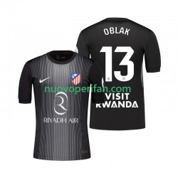Maglie da Calcio Atlético Madrid Jan Oblak 13 Portiere Uomo Trasferta Tenuta 2025-2026 Maniche Corte