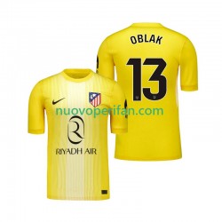 Maglie da Calcio Atlético Madrid Jan Oblak 13 Portiere Uomo Prima Tenuta 2025-2026 Maniche Corte