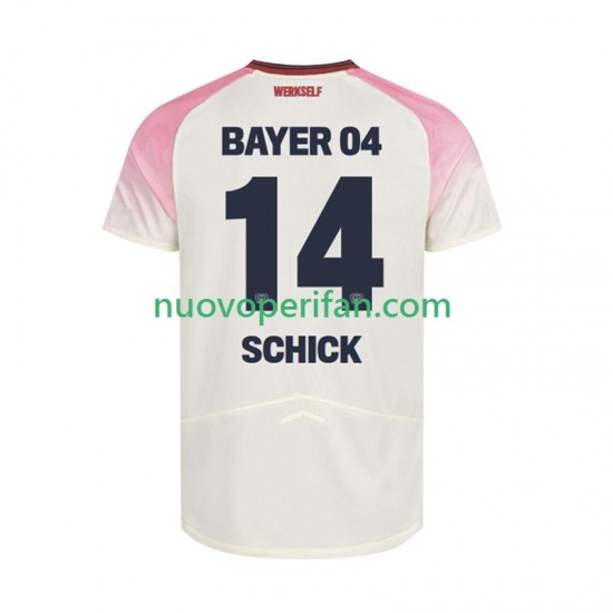 Maglie da Calcio Bayer 04 Leverkusen Patrik Schick 14 Uomo Trasferta Tenuta 2025-2026 Maniche Corte