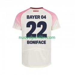 Maglie da Calcio Bayer 04 Leverkusen Victor Boniface 22 Uomo Trasferta Tenuta 2025-2026 Maniche Corte