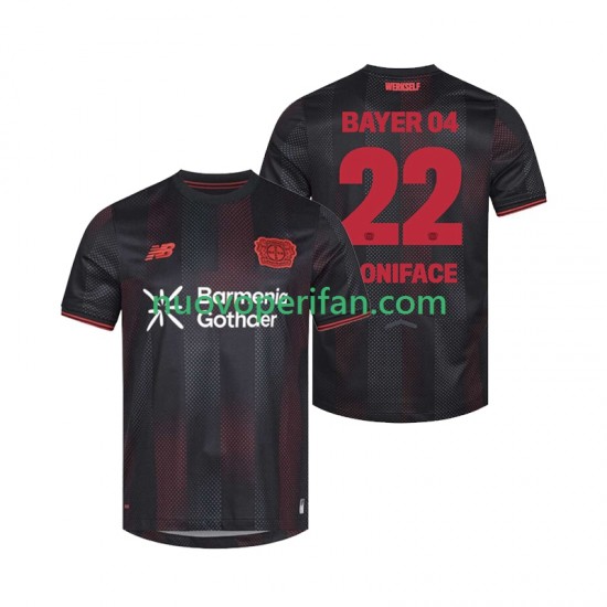Maglie da Calcio Bayer 04 Leverkusen Victor Boniface 22 Uomo Prima Tenuta 2025-2026 Maniche Corte