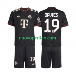 Maglie da Calcio FC Bayern München Alphonso Davies 19 Bambino Alternativa Tenuta 2025-2026 Maniche Corte