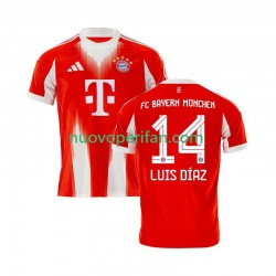 Maglie da Calcio FC Bayern München Luis Diaz 14 Uomo Prima Tenuta 2025-2026 Maniche Corte
