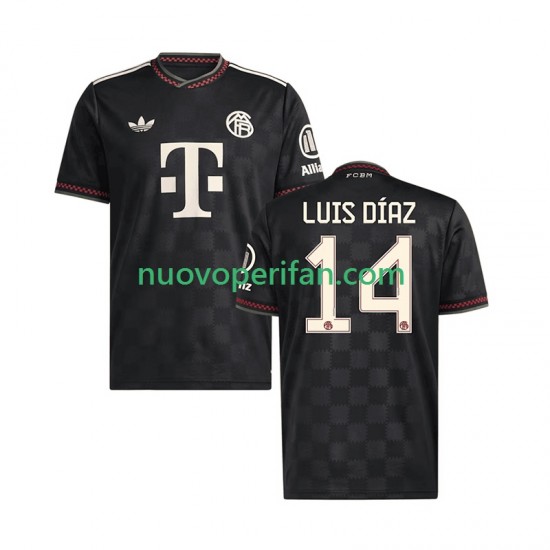Maglie da Calcio FC Bayern München Luis Diaz 14 Uomo Alternativa Tenuta 2025-2026 Maniche Corte