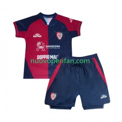 Maglie da Calcio Cagliari Bambino Prima Tenuta 2025-2026 Maniche Corte