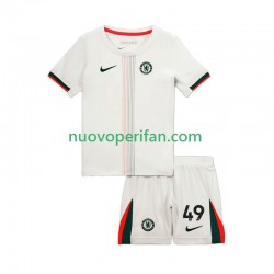 Maglie da Calcio Chelsea Alejandro Garnacho 49 Bambino Trasferta Tenuta 2025-2026 Maniche Corte