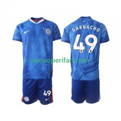 Maglie da Calcio Chelsea Alejandro Garnacho 49 Bambino Prima Tenuta 2025-2026 Maniche Corte
