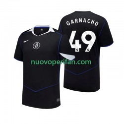 Maglie da Calcio Chelsea Alejandro Garnacho 49 Uomo Alternativa Tenuta 2025-2026 Maniche Corte