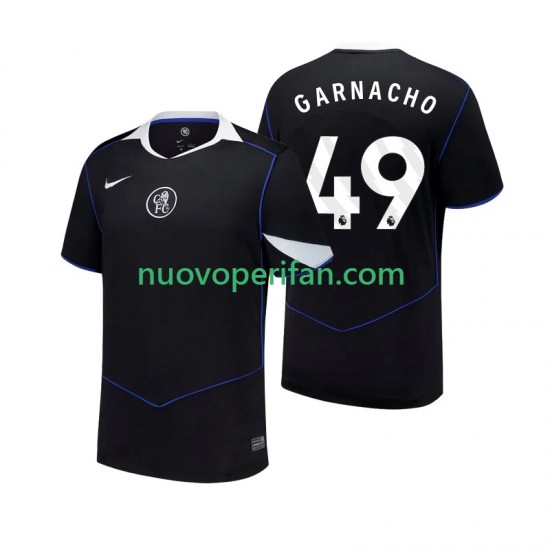Maglie da Calcio Chelsea Alejandro Garnacho 49 Uomo Alternativa Tenuta 2025-2026 Maniche Corte