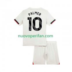 Maglie da Calcio Chelsea Cole Palmer 10 Bambino Trasferta Tenuta 2025-2026 Maniche Corte
