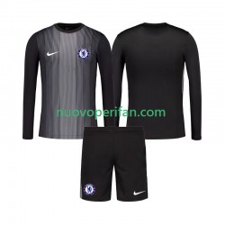 Maglie da Calcio Chelsea Portiere Bambino Prima Tenuta 2025-2026 Maniche Lunghe