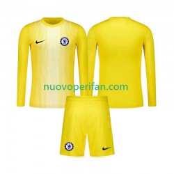 Maglie da Calcio Chelsea Portiere Bambino Alternativa Tenuta 2025-2026 Maniche Lunghe