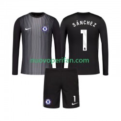 Maglie da Calcio Chelsea Robert Sanchez 1 Portiere Bambino Prima Tenuta 2025-2026 Maniche Lunghe