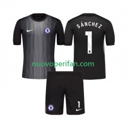 Maglie da Calcio Chelsea Robert Sanchez 1 Portiere Bambino Prima Tenuta 2025-2026 Maniche Corte