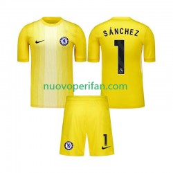 Maglie da Calcio Chelsea Robert Sanchez 1 Portiere Bambino Alternativa Tenuta 2025-2026 Maniche Corte