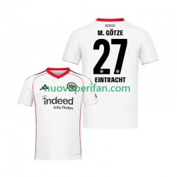 Maglie da Calcio Eintracht Frankfurt Mario Gotze 27 Uomo Trasferta Tenuta 2025-2026 Maniche Corte