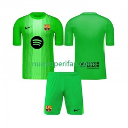 Maglie da Calcio FC Barcelona Portiere Bambino Prima Tenuta 2025-2026 Maniche Corte