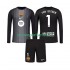 Maglie da Calcio FC Barcelona Ter Stegen 1 Portiere Bambino Alternativa Tenuta 2025-2026 Maniche Lunghe