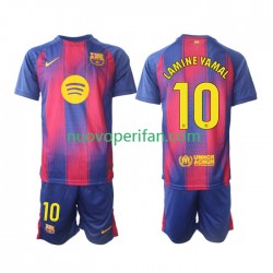 Maglie da Calcio FC Barcelona Lamine Yamal 10 Bambino Prima Tenuta 2025-2026 Maniche Corte