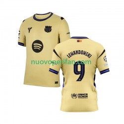 Maglie da Calcio FC Barcelona Robert Lewandowski 9 Champions League Uomo Trasferta Tenuta 2025-2026 Maniche Corte