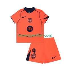 Maglie da Calcio FC Barcelona Robert Lewandowski 9 UCL Bambino Alternativa Tenuta 2025-2026 Maniche Corte