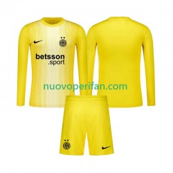 Maglie da Calcio Inter Milan Portiere Bambino Trasferta Tenuta 2025-2026 Maniche Lunghe