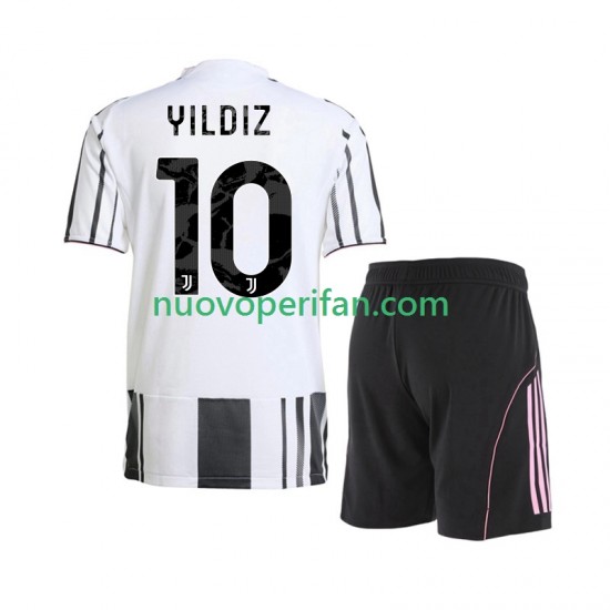 Maglie da Calcio Juventus Kenan Yildiz 10 Bambino Prima Tenuta 2025-2026 Maniche Corte
