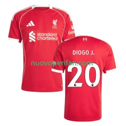 Maglie da Calcio Liverpool Diogo Jota 20 Uomo Prima Tenuta 2025-2026 Maniche Corte