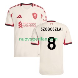 Maglie da Calcio Liverpool Dominik Szoboszlai 8 Uomo Trasferta Tenuta 2025-2026 Maniche Corte