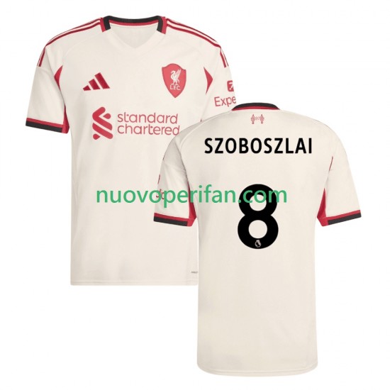 Maglie da Calcio Liverpool Dominik Szoboszlai 8 Uomo Trasferta Tenuta 2025-2026 Maniche Corte