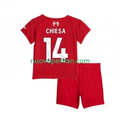 Maglie da Calcio Liverpool Federico Chiesa 14 Bambino Prima Tenuta 2025-2026 Maniche Corte