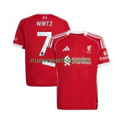 Maglie da Calcio Liverpool Florian Wirtz 7 Uomo Prima Tenuta 2025-2026 Maniche Corte