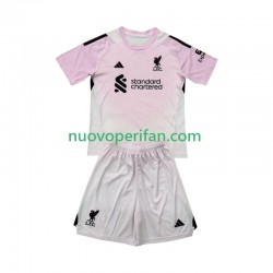 Maglie da Calcio Liverpool Portiere Bambino Alternativa Tenuta 2025-2026 Maniche Corte