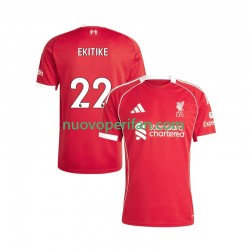 Maglie da Calcio Liverpool Hugo Ekitike 22 Uomo Prima Tenuta 2025-2026 Maniche Corte